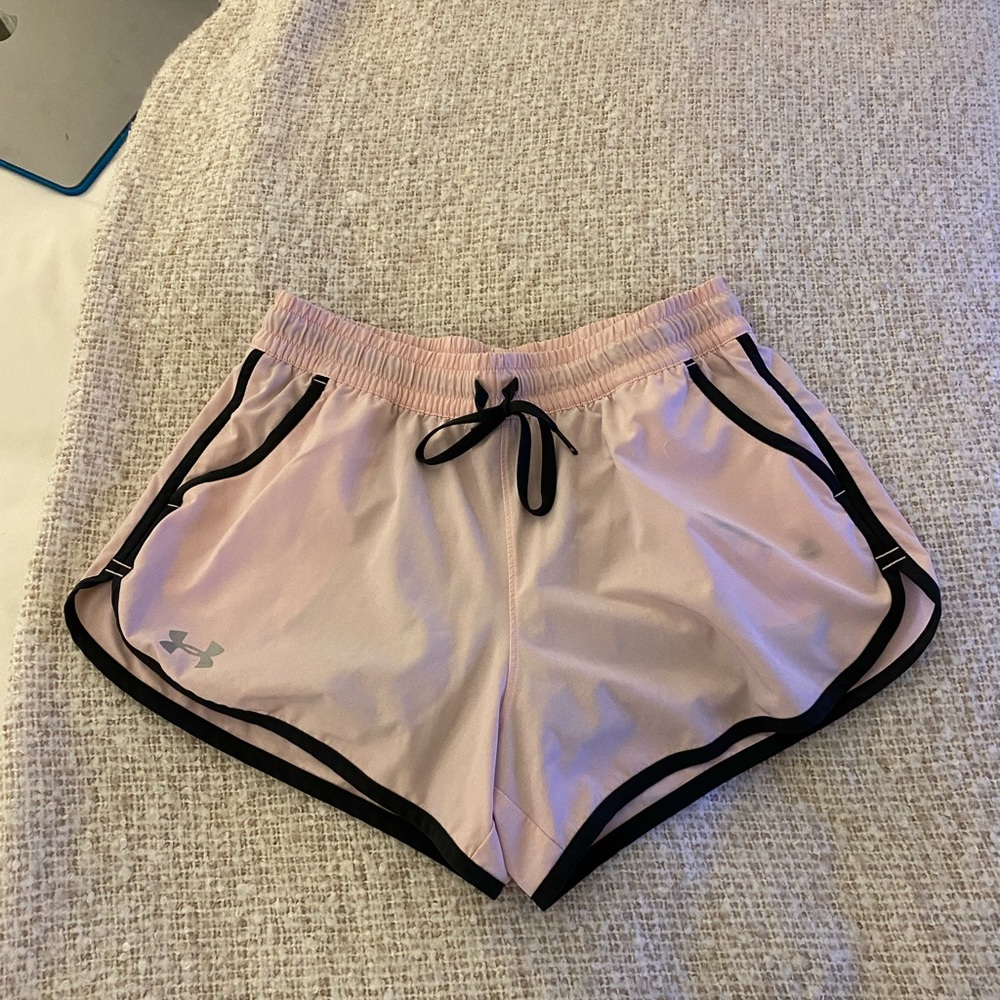 Under Armour Pink Running Shorts, SMALL, EXCELLENT condition - Picture 2 of 5